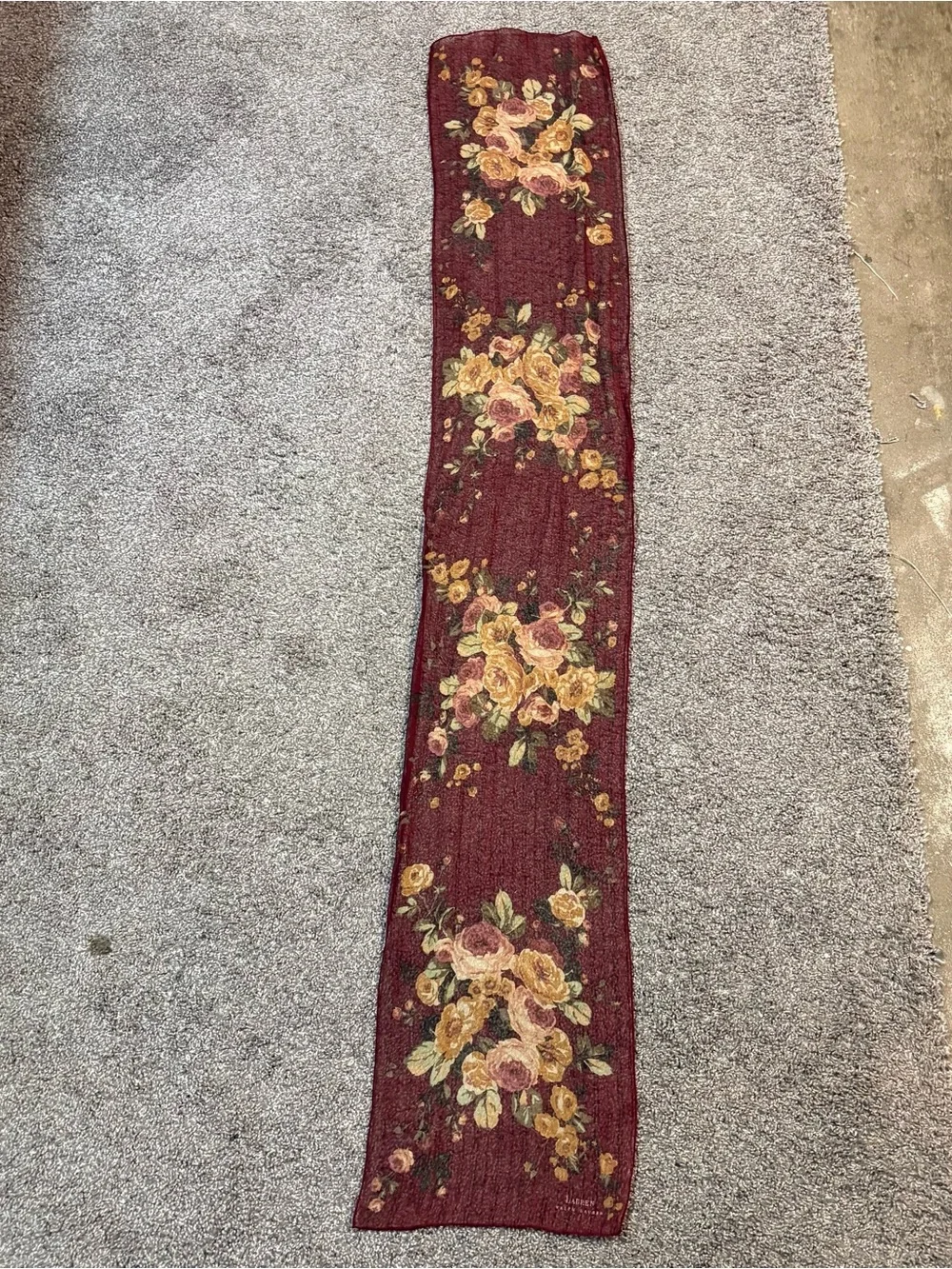 Ralph Lauren long floral scarf.